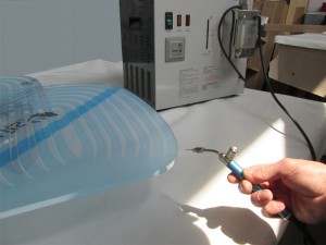 Acryl glass polishing